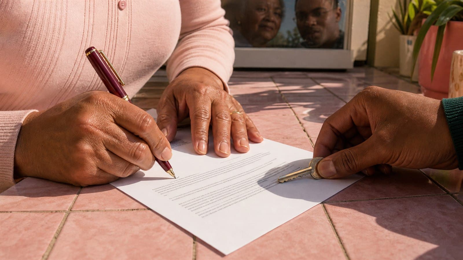 South African stokvel members signing a plain-language scheme constitution